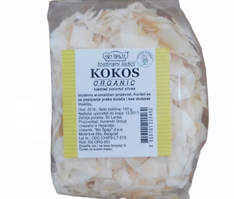 BIO KOKOS LISTICI 100g