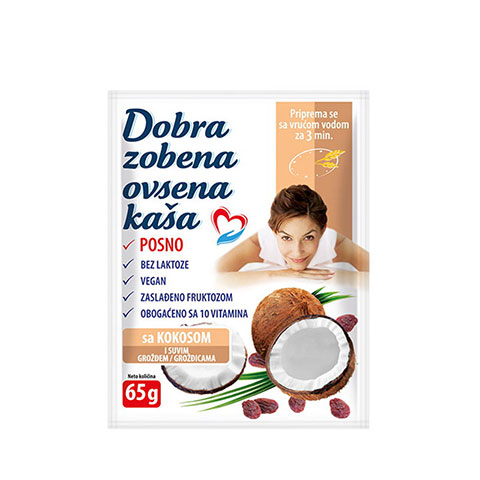 DOBRA OVSENA KAŠA KOKOS 60G LOMAX
