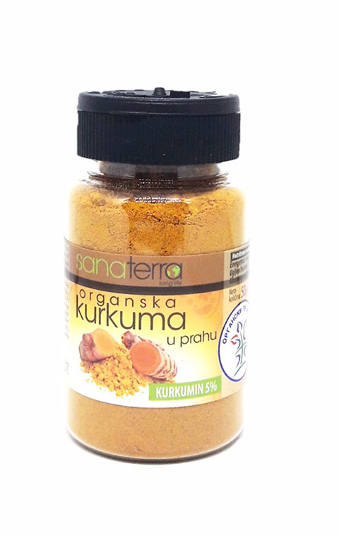 ORGANSKA KURKUMA PRAH 50g SANATERRA