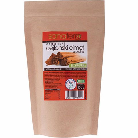 ORGANSKI CEJLONSKI CIMET 150g SANATERRA