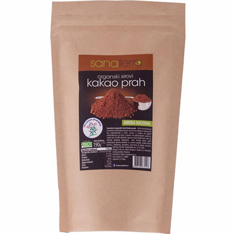 ORGANSKI KAKAO PRAH SIROVI 175g SANATERRA