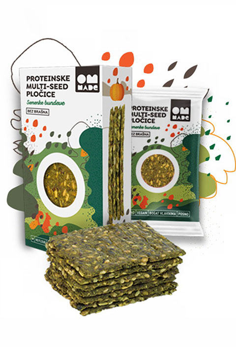PROTEINSKE PLOČICE BEZ BRAŠNA ZELENE 2KG OM MADE