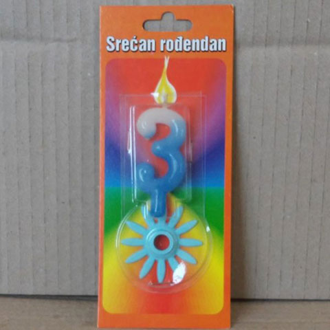 SVECICA RODJENDANSKA 3 PLAVA