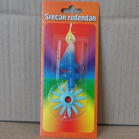 SVECICA RODJENDANSKA 4 PLAVA