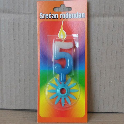 SVECICA RODJENDANSKA 5 PLAVA