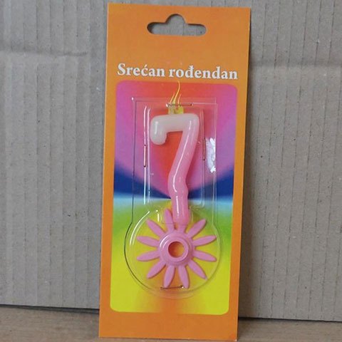 SVECICA RODJENDANSKA 7 ROZE