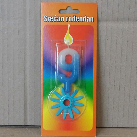 SVECICA RODJENDANSKA 9 PLAVA